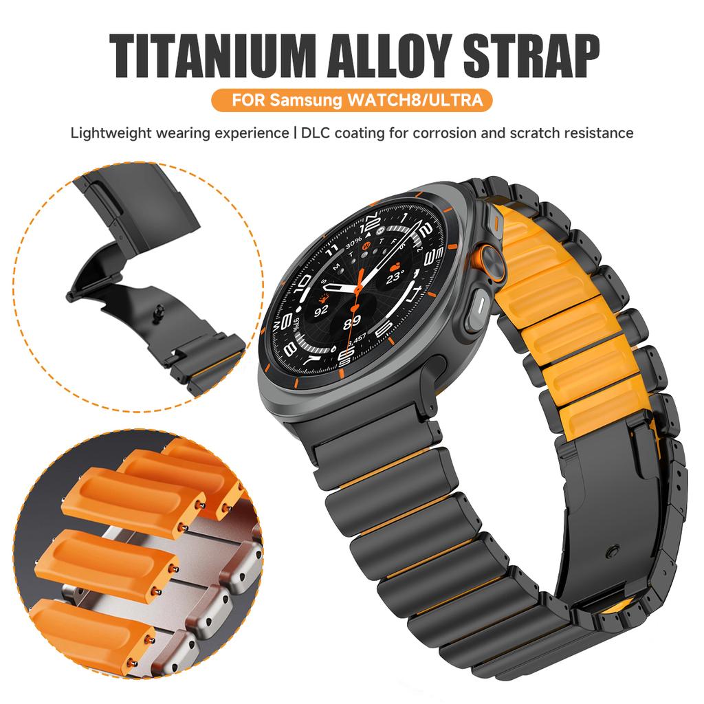 Titanium Wristband for Samsung Galaxy Watch 8 44mm 40mm 8 Classic 46mm Bracelet Business Metal Band for Galaxy Watch Ultra 2025