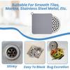 Shower Drain 2 Pcs Silicone Tub Stopper Floor Drain Covers Hair Catcher Grey Square 8.27 Inch Shower Stopper Sewer Mat Drains Plugs Silicone Mat for