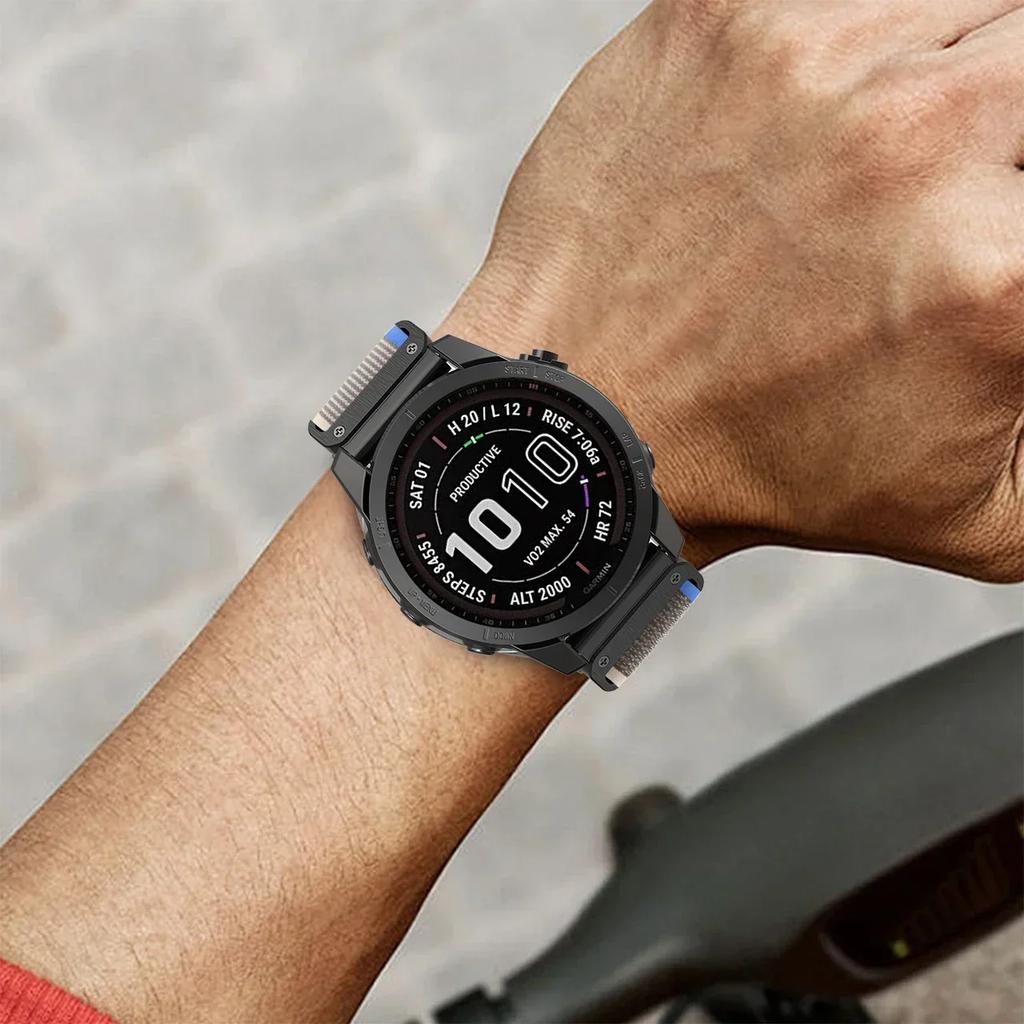 Elastyczny pleciony nylonowy pasek pętla do Garmin 22 26mm Fenix 7 7X 6X 6 Pro 5 5s 5X Plus 3HR 945 Epix Gen 2 Enduro Quickfit