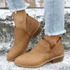Women's Ankle V Cut Short Boots, Hollow Out Chunky Heel Pointed Toe Shoes, Women's Footwear