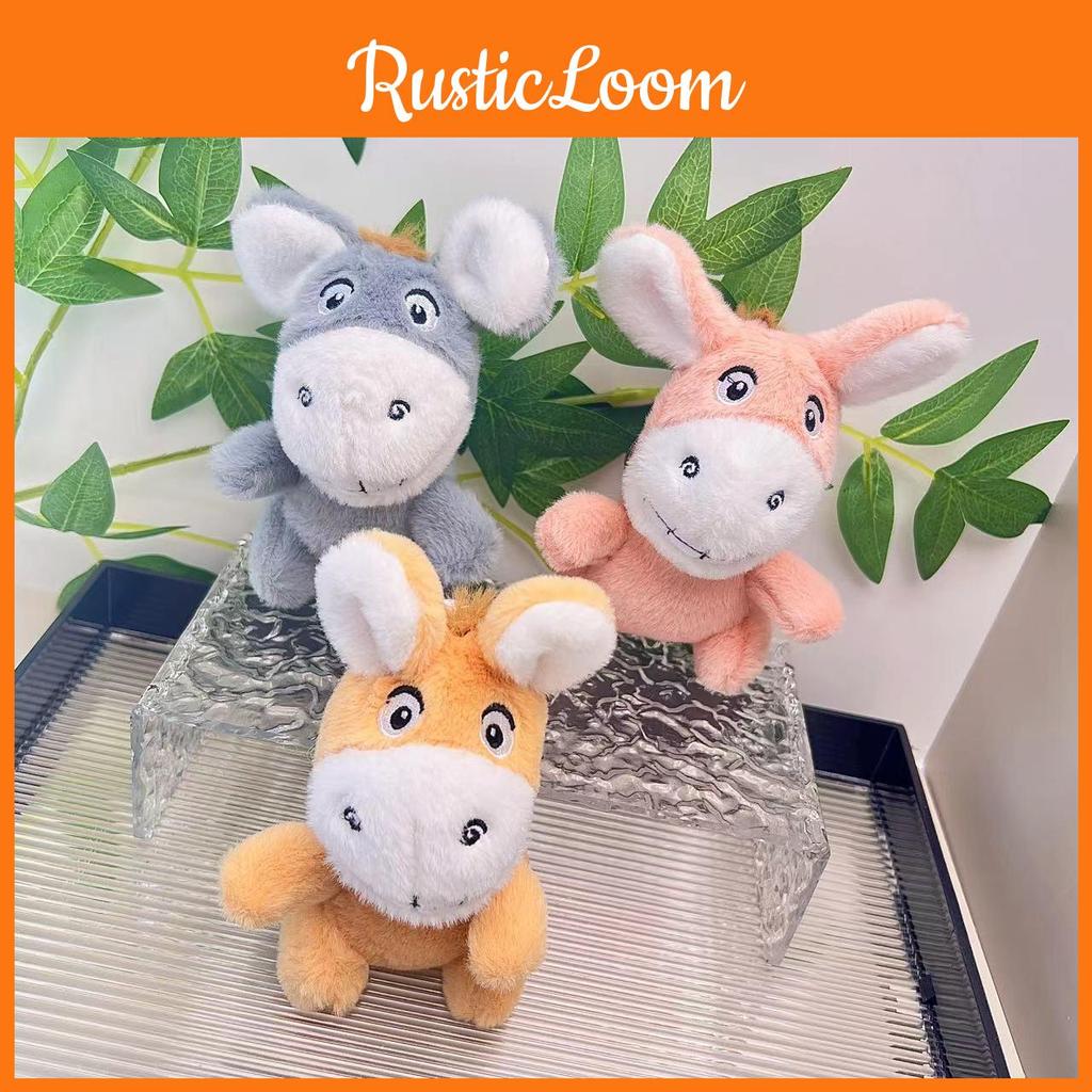And Cute Colorful 15cm Plush Donkey Toy For Kids Soft Adorable Keychain Accessory Plush