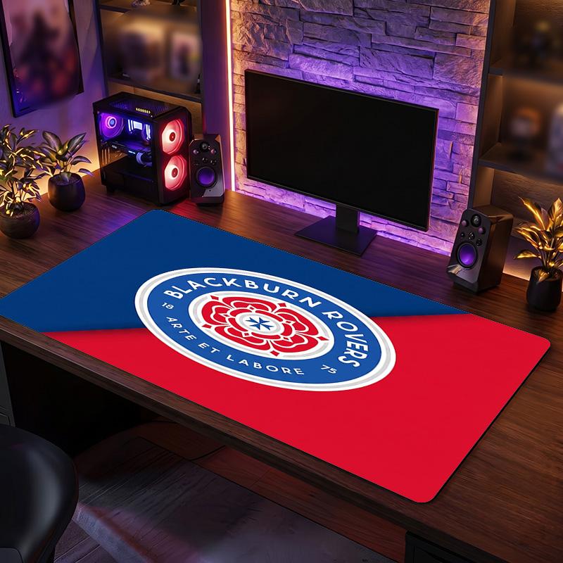 Tappetino per Mouse Grande Stampa Calcio Blackburn Rovers, Tappetino Esteso Antiscivolo per Scrivania da Gioco per Ufficio Casa