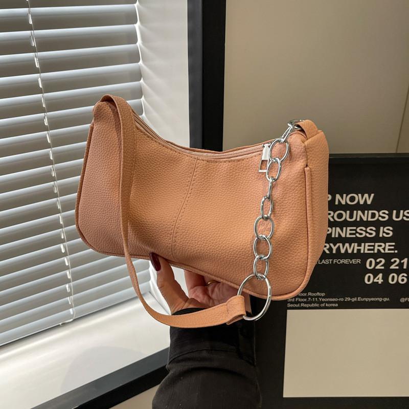 Stylish Summer Pu Leather Shoulder Bag For Women With Vintage Texture