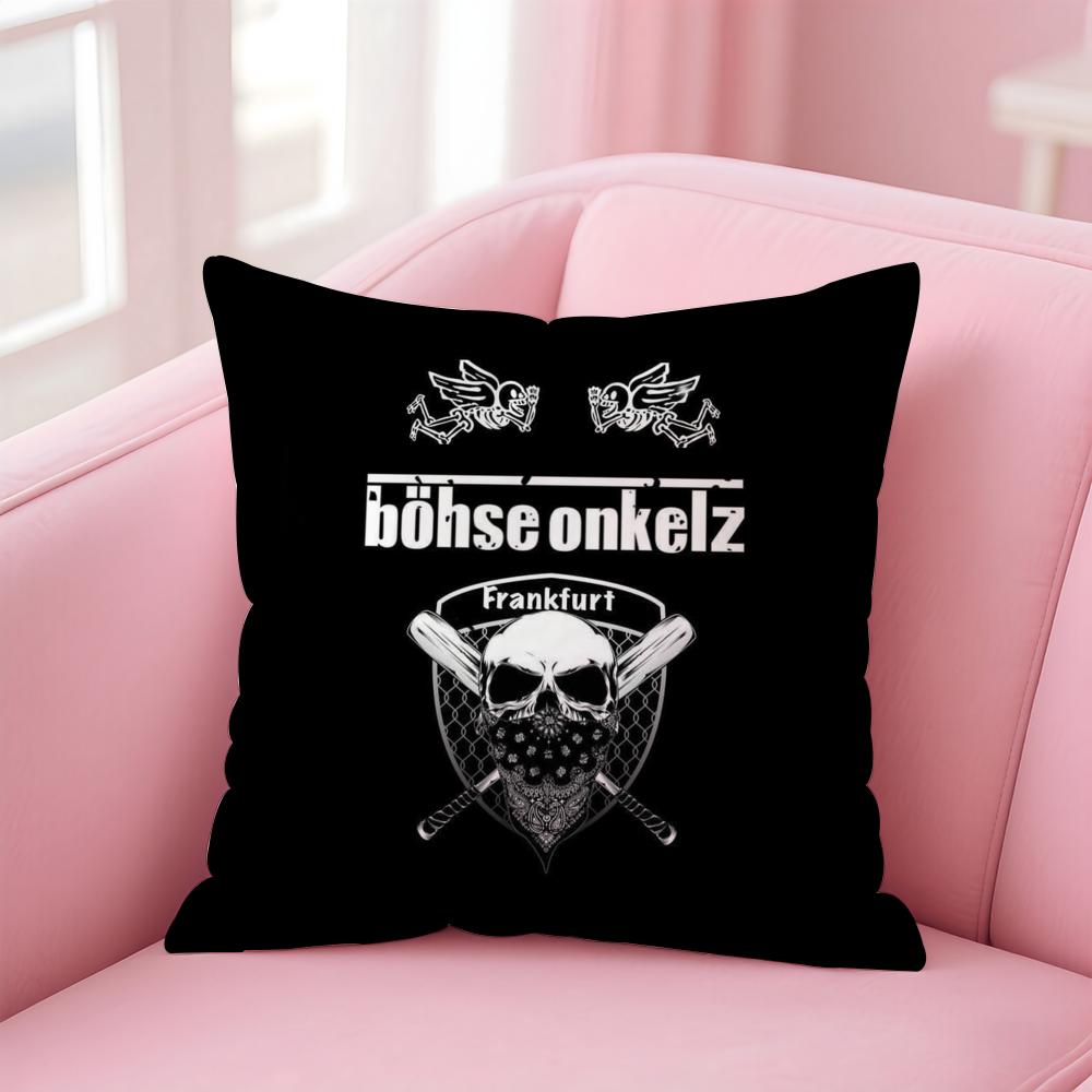 B-Bohse O-Onkelz Cushion Cover Comfortable Reversible Pillow Cover Ideal for Car Sofa Bedroom & Beyond
