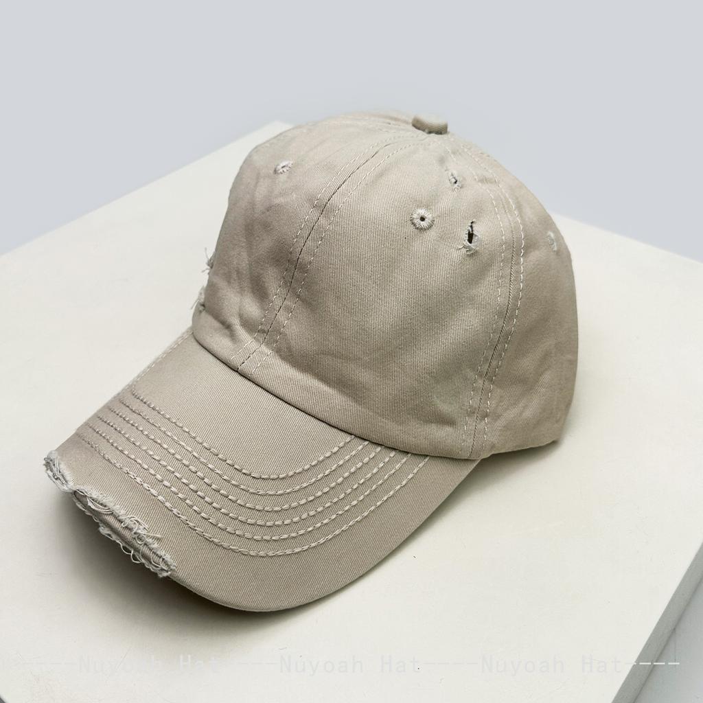 And Women Broken Style Solid Color Vintage Baseball Caps Sun Protection Street Style All-Match Minimalist Peaked Hats Personalized Fashion Casual