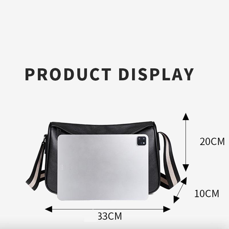 New Design Men Bag Soft Genuine Leather Boy's Flap Cowhide Leather Shoulder Bag Men's Crossbody Messenger Bags Fashion Style