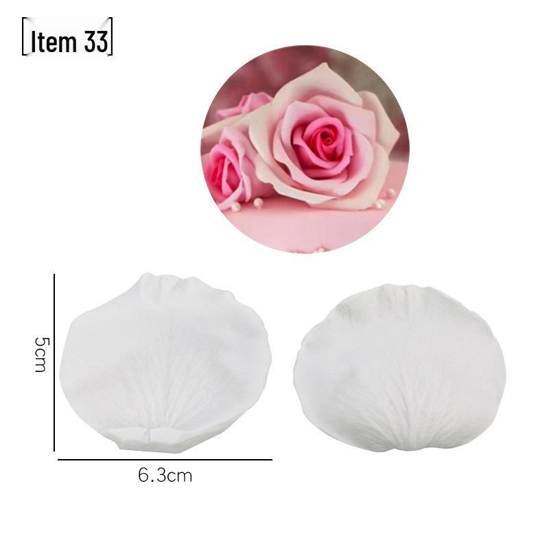 Blütenblatt Silikon Fondant Form Set - Lebensmittelqualität für Baum- und Blumenprägung.