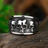 Free Shipping Style Stainless Steel Gothic Accessories Lost Skull Ring Anel Masculino Punk Jewelry Boyfriend Gift