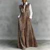 Women'S Casual Fashion R-Neck Long Sleeve Retro Christmas Print Retro Dress
