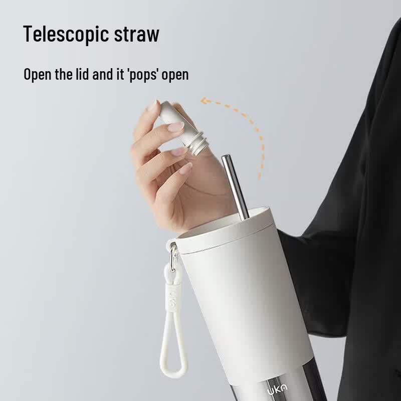 UKA Insulated Ceramic Tumbler with Straw
