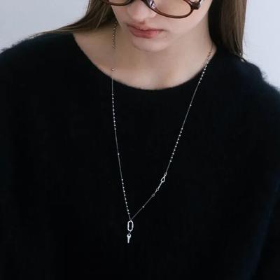 Key Oval Chain Necklace_PM25N012WT