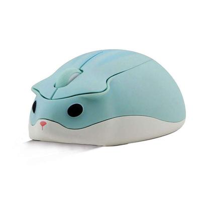 Rato Sem Fio Hamster Animal Fofo Médio Sem Fio USB Personagem para Mulheres e Compatível com e MacBook Rato 2.4Ghz, Design, Tamanho, Silencioso,