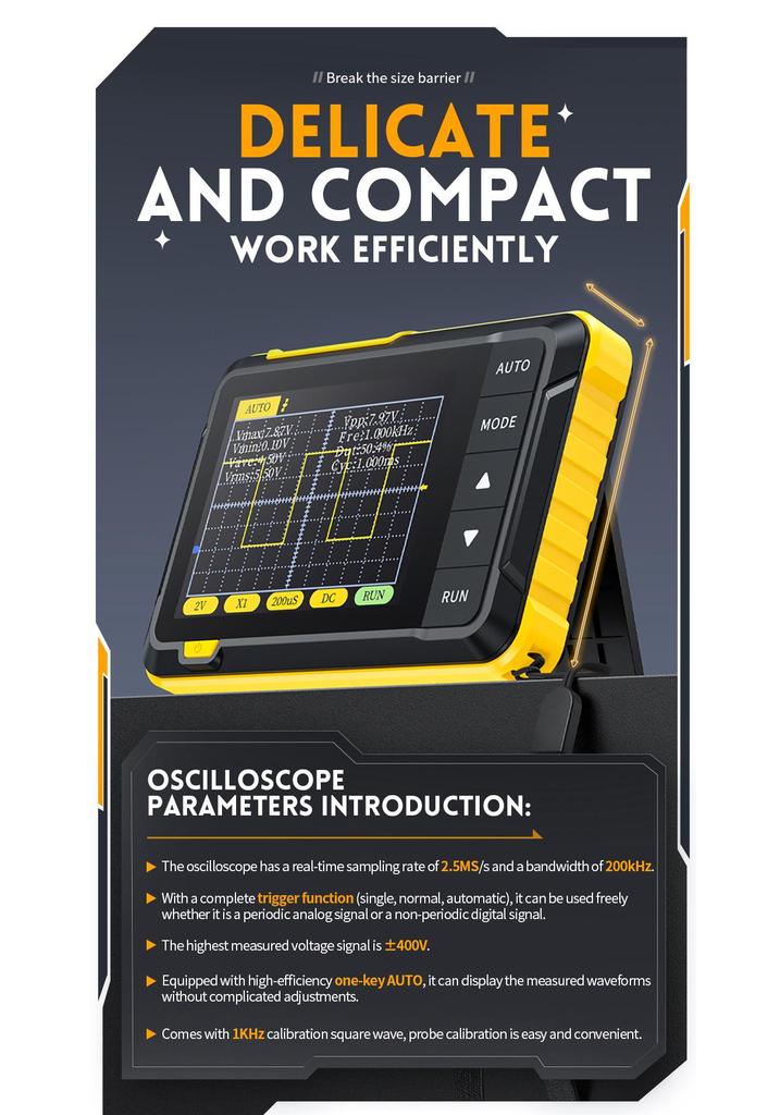 FNIRSI-DSO 152 Portable Digital Oscilloscope for Beginners and Repair