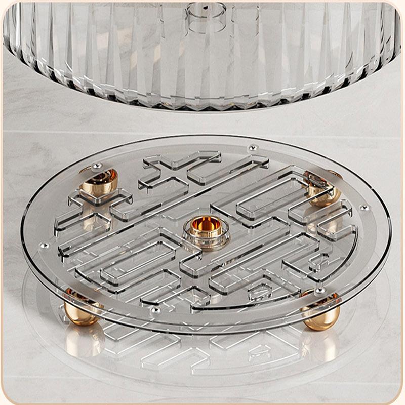 360 Multifunctional Rotating Spices Tray Seasoning Cosmetics Fruit Turntable Storage Suitable For Kitchen Cabinets And Homes