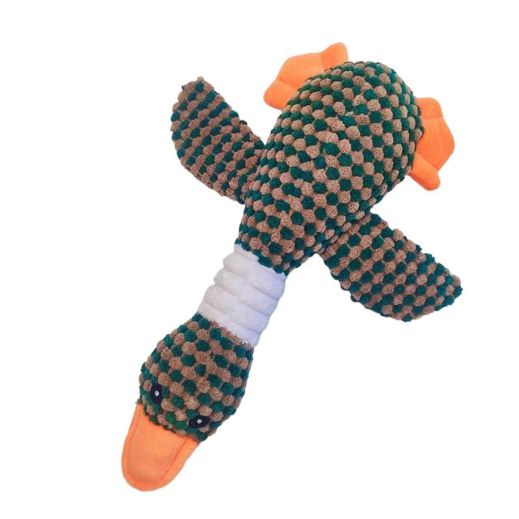 Interactive Sounding Goose Dog Rope Toy for Teething and Dental Cleaning