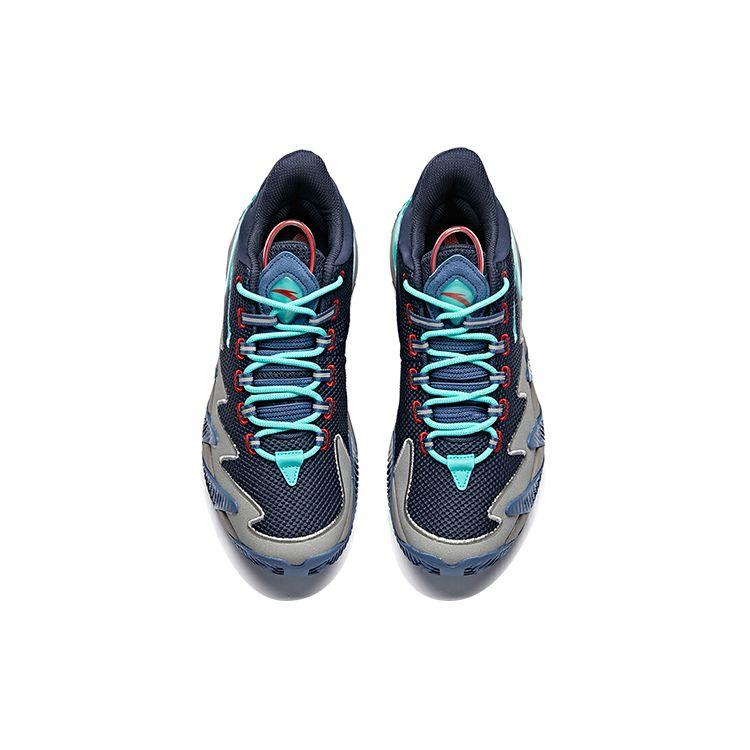 Anta Reverse Blade Basketball Series Non-Slip Durable Low-Top Performance Basketball Shoes Men Sneakers Blue Gray 112041606-3