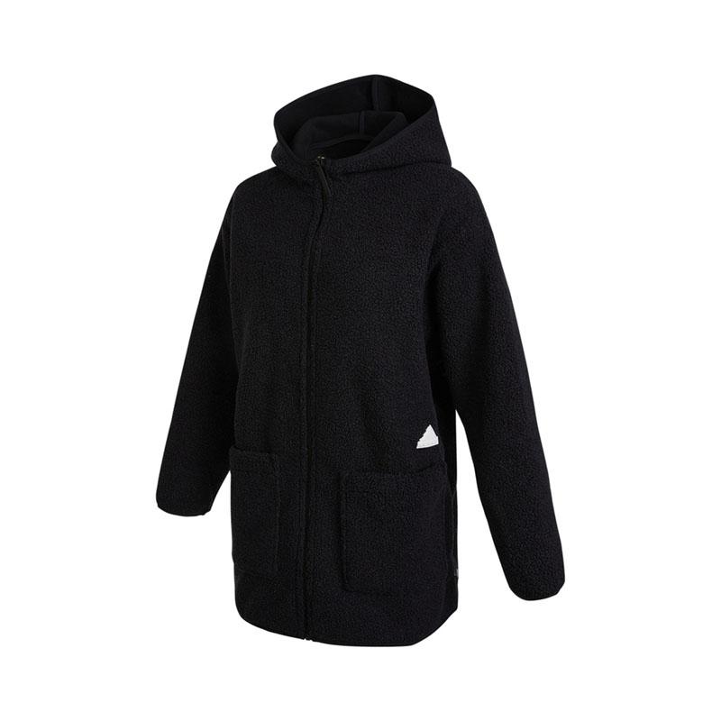 

Adidas Polar Fleece Long Hooded Track Top Women Black HM2841 XXL