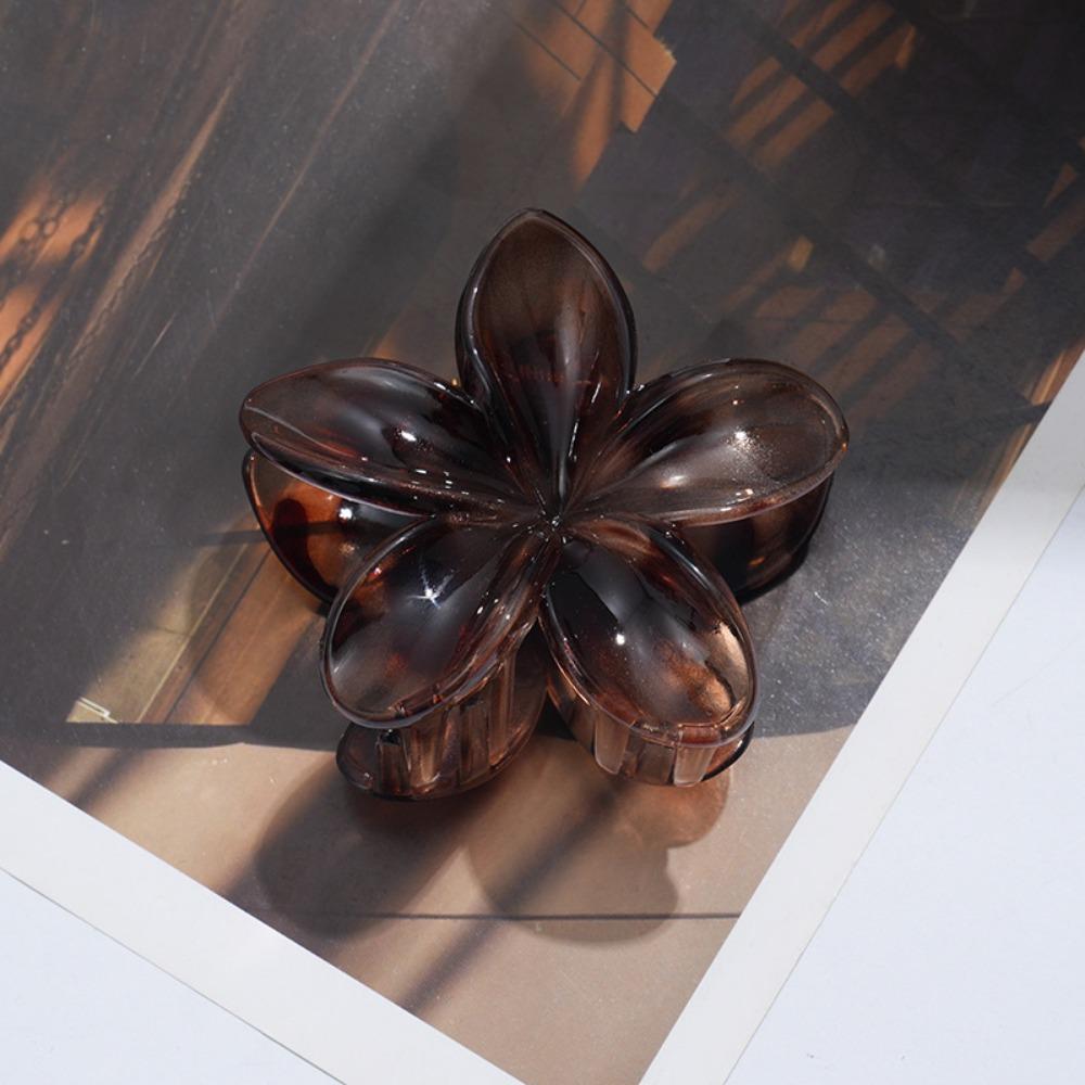 

1-5 шт. Зажим-краб для волос в виде цветка, Зажим-диск для волос, Зажим-акула для волос, Захват для волос, Женский головной убор, Аксессуары для волос светло-коричневого