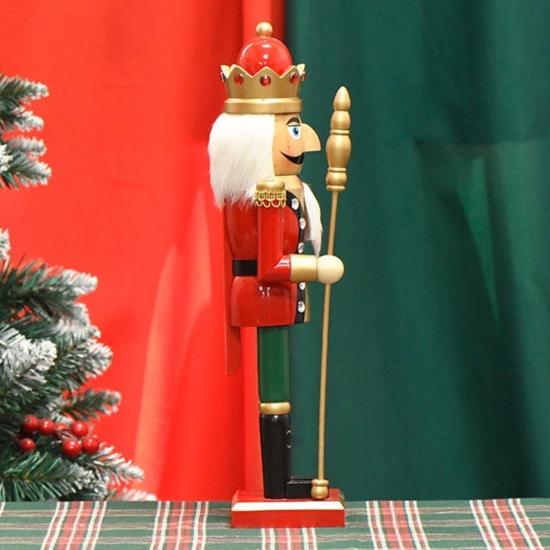 Christmas Nutcrackers Ornament, Wood Christmas Nutcrackers Soldier Figures Standing Decorations for Christmas
