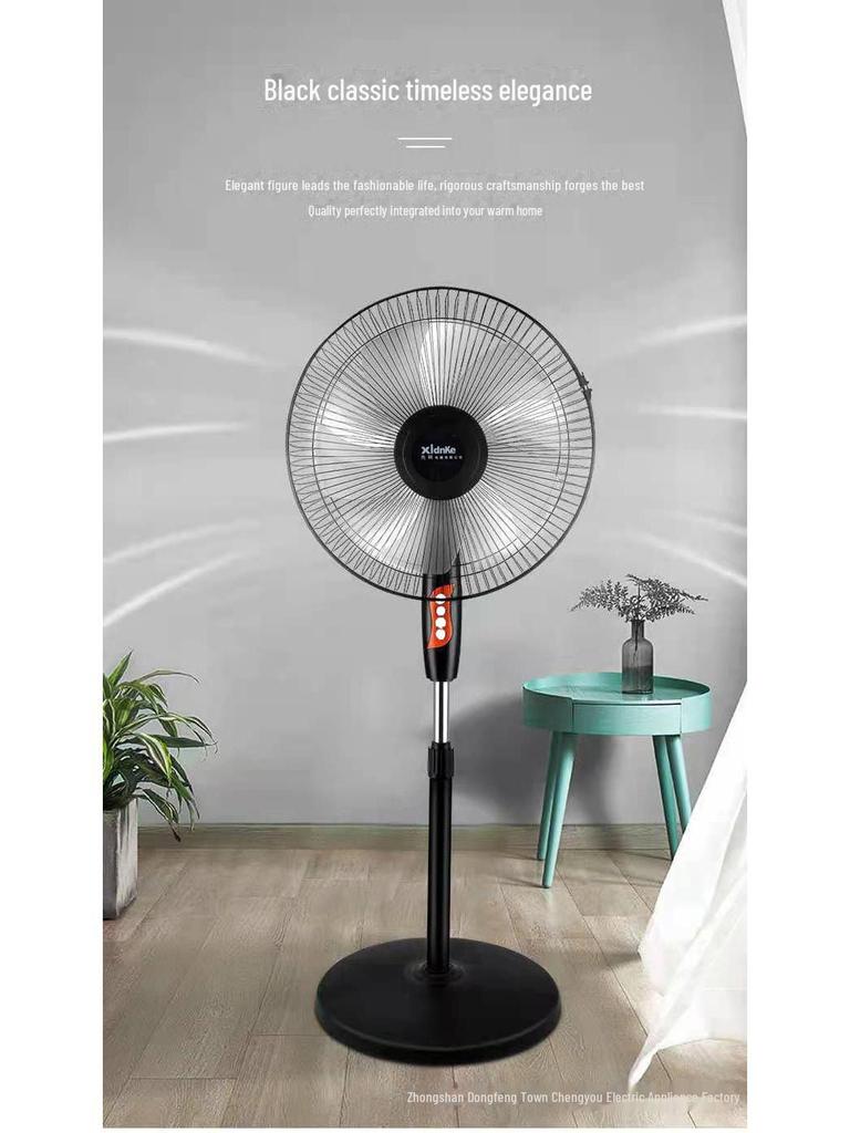 Xianke 16" Silent Floor-Standing Electric Fan for Home & Office