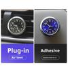 Car Gauge Clock 40mm Alloy Metal Dashboard Decor with Luminous Dial Motorcycle Watch