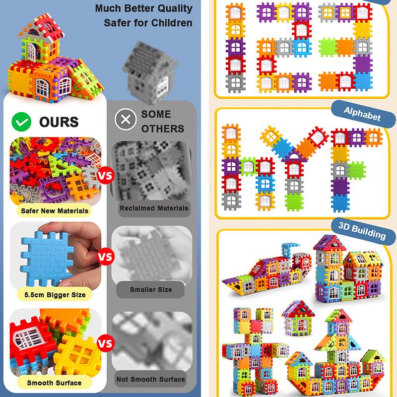 DIY Large Size Building Blocks Toy Simulated House Window with Big Capacity Storage Box Football Shape Small Seat Gifts for Kids