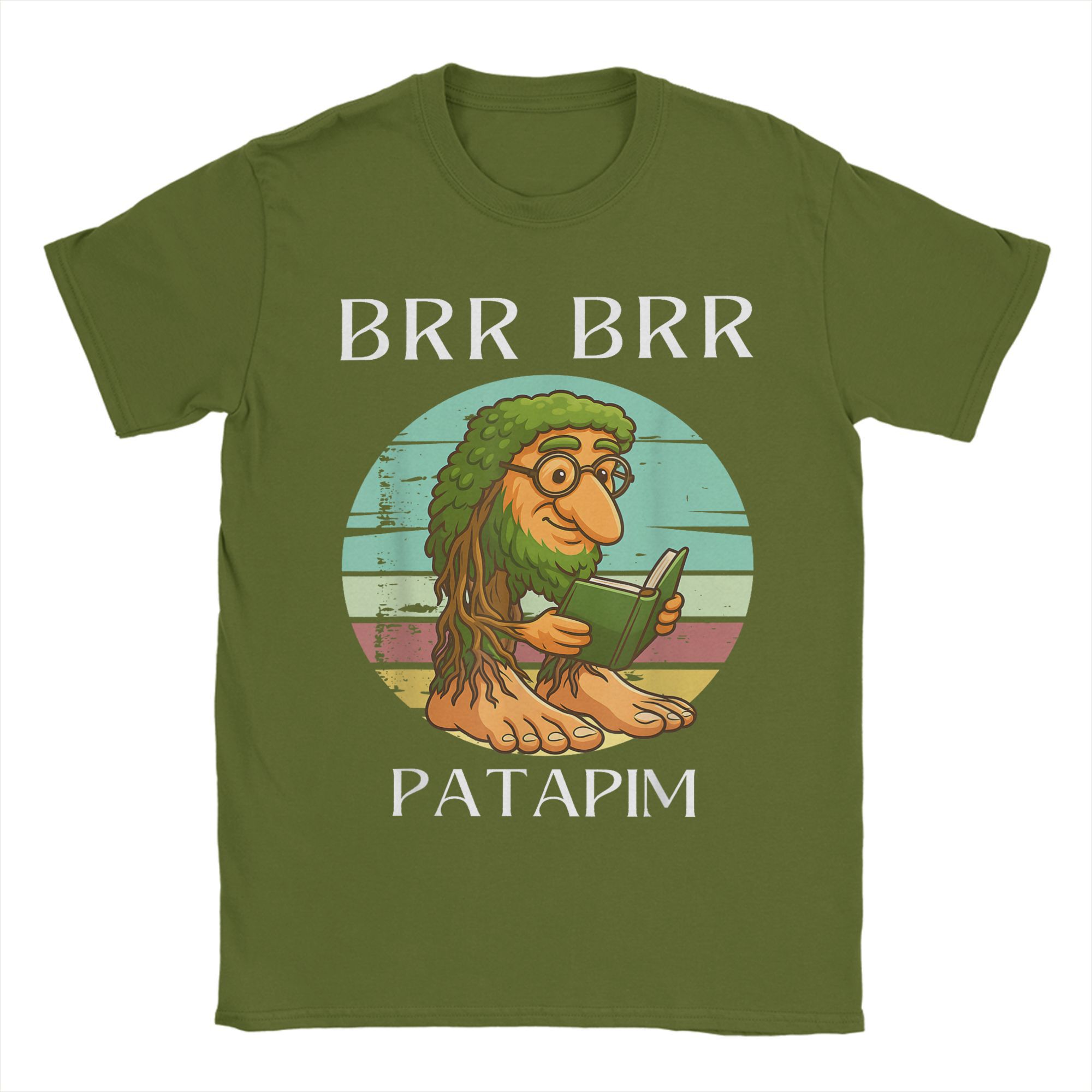 

BRR Patapim Reading Book Funny Italian Brainrot Meme T Shirts for Men 100% Cotton T-Shirt Round Collar Tees Short Sleeve Clothes 4XL
