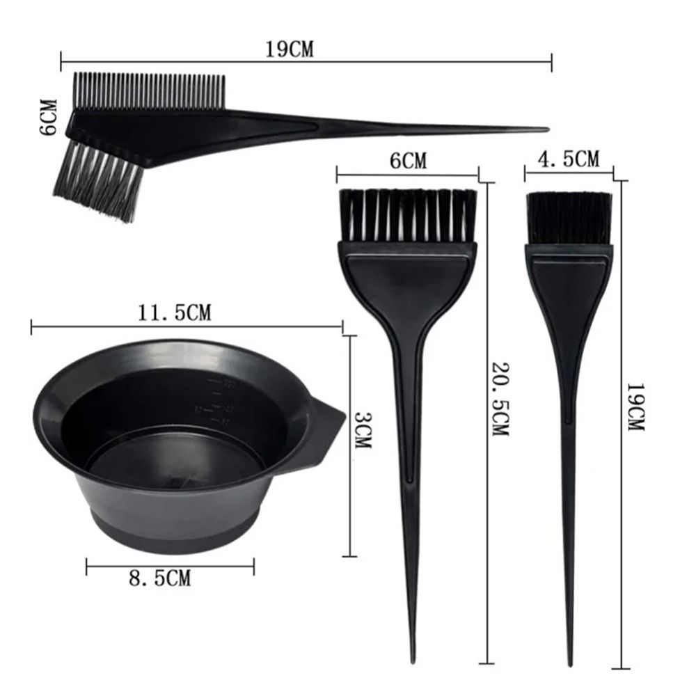4Pcs/Set DIY Hair Dyeing Kit Salon Hair Dye Tools New Stirring Brush  For Hair Coloring Bleaching