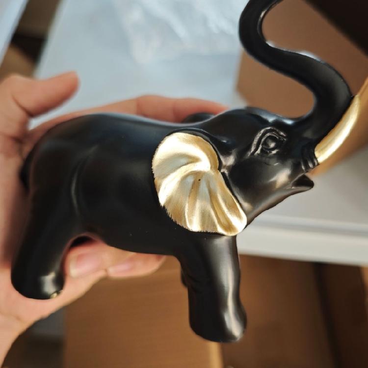 Misterny Słoń Statua Żywica Dzieło Sztuki Wzbogaca Regał Dekoracje Biurka