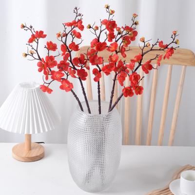 Künstliche Pflaumenblüten Falsche Kirschblütenzweige Kunstblumen mit langen Stielen für Vase Blumengesteck Zuhause Hochzeit Tischdekoration