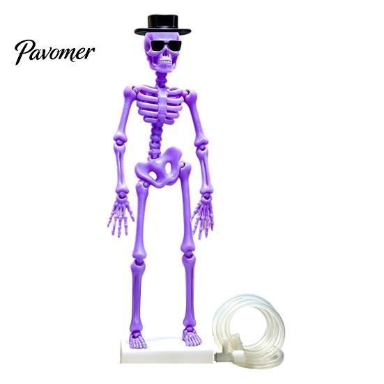 Underwater Dancing Skull Decor Skeleton Aquarium Bubbler with Adjustable Air Flow, 3D Printed Creative Fish Tank Ornaments Powered Moving Oxygenating