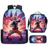 3Pcs Set NARUTO Kids School Backpack With Lunch Bag&Pencil Case,Lightweight&Durable,Cartoon School Bags For Ages 6-10 Boys&Girls