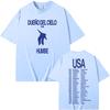 DUENO DEL CIELO Tour Tee 2026 New Humbe 100%Cotton Vintage Casual Tee-shirt Unisex Round Neck High Quality Comfortable Tops