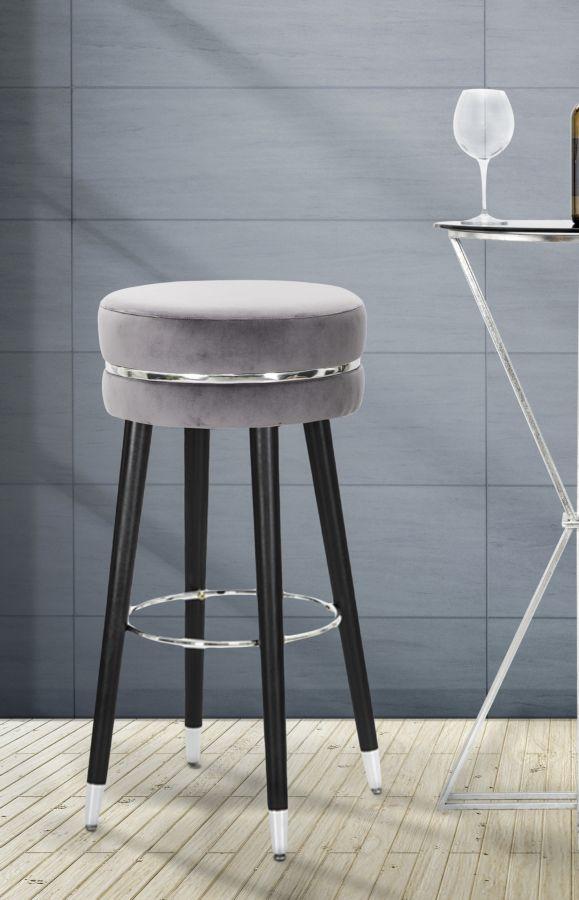 Bar Stool Paris Gray Silver Cm Ø 35X74