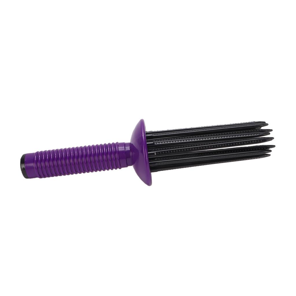 Lockenwickler-Kamm mit rutschfestem Griff H Styling-Locke Volumengebendes Styling-Werkzeug für alle H-Typen Lila