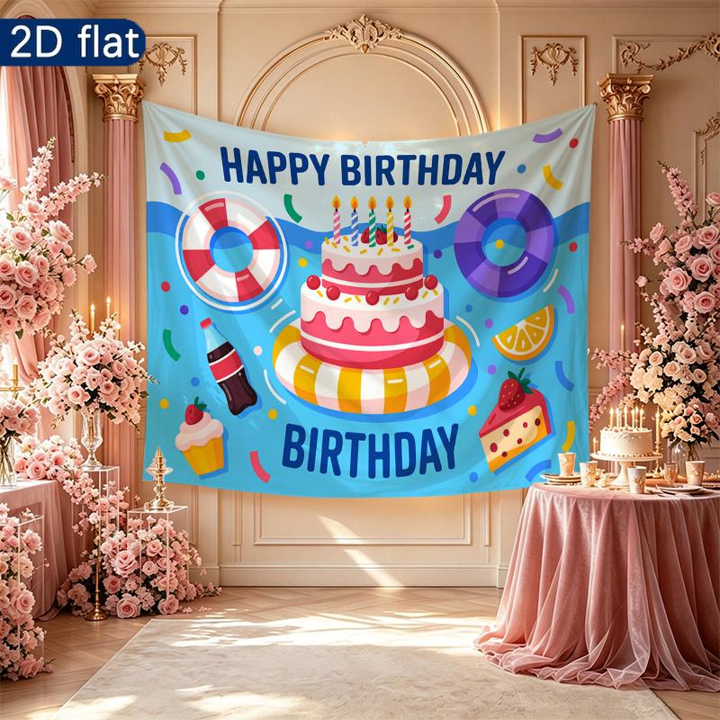 1pc 2D Flat Party Banner - Celebration Decor