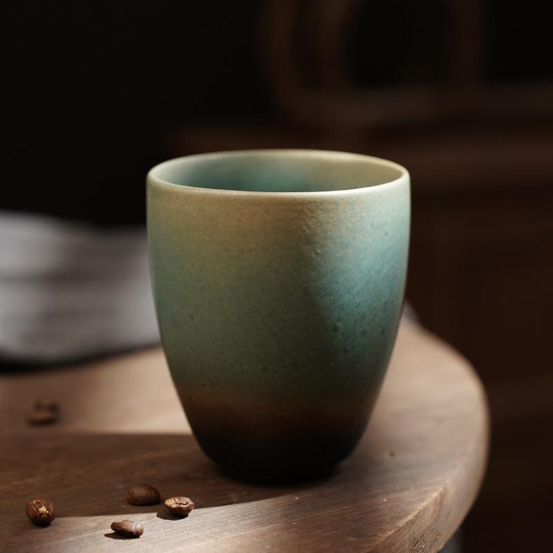 Ρετρό πήλινη κούπα καφέ διασυνοριακή δημιουργική ιαπωνικό σπίτι κούπα latte κούπα latte μεσαίο και αρχαίο κεραμικό φλιτζάνι τσαγιού ποτήρι νερού