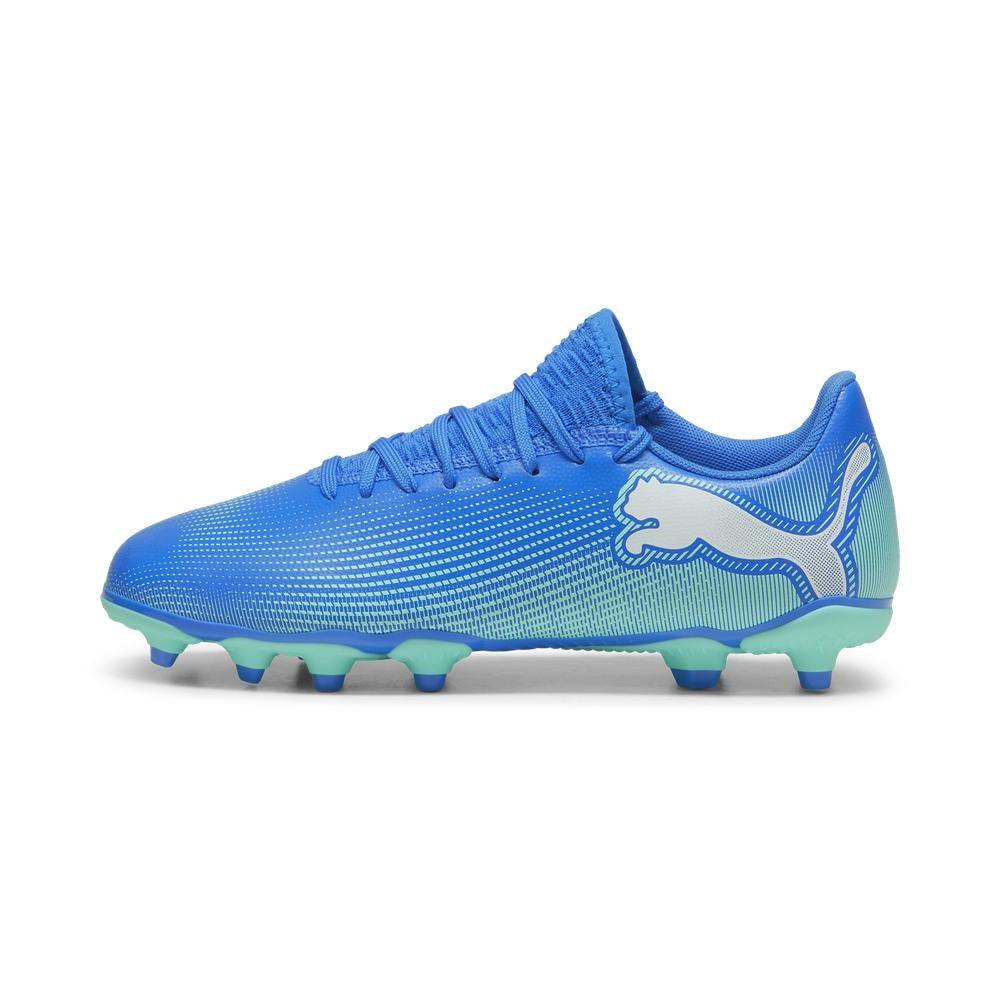 Puma Future 7 Play FG/AG Comfortable Stylish Low Top Kids Soccer Shoes Kids Soccer Shoes Blue Green 10794901