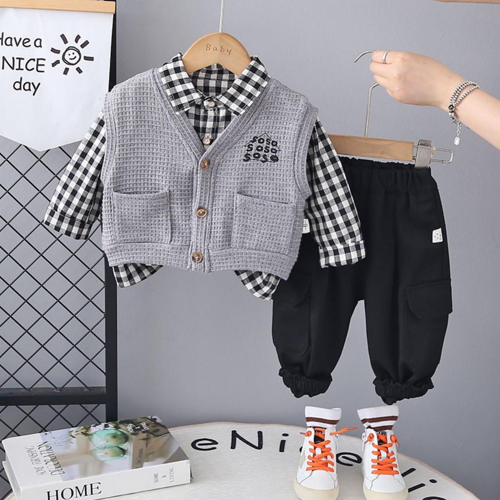 Kids Casual Long-Sleeve Set, Comfortable Daily Wear Outfits