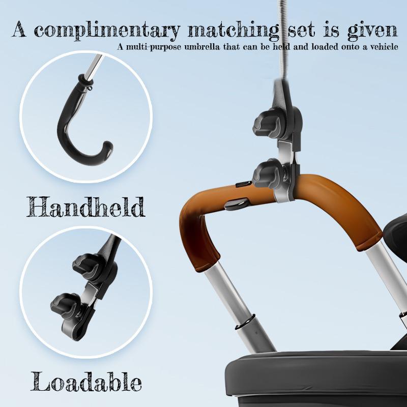 Baby Stroller Sunshade Baby Tricycle Universal Hand Push Children's Stroller Umbrella Children's Walking Tools Sun Protection