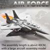 Neues großes F-15 J-20 militärisches Kampfflugzeug Aufklärungsflugzeug Bausteine zusammengebautes Spielzeug Geburtstagsgeschenk