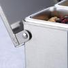 Household Grid Spice Container Set Seasoning Box Stainless Steel Seasoning Box Seasoning Storage Jar with Cover
