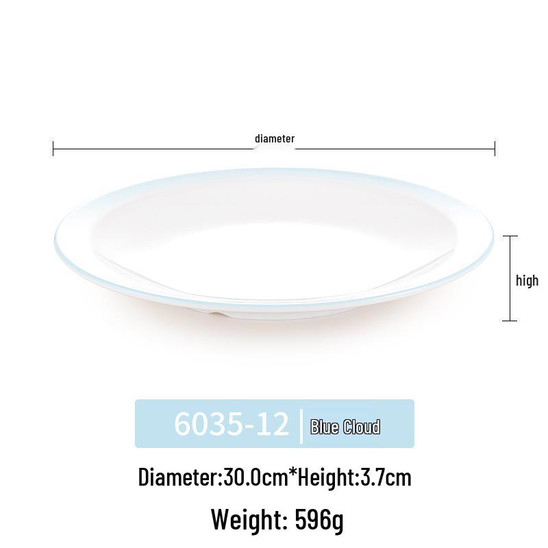 Okrągły talerz melaminowy - Naczynia stołowe inspirowane porcelaną dla restauracji i hoteli, Idealny do kuchni zachodniej