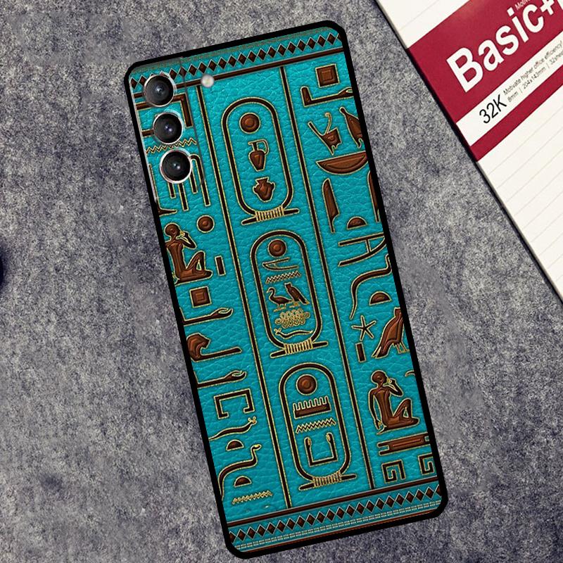 Sacred Eye of Horus Egypt Fresco Cover For Samsung Galaxy S24 Ultra S23 S22 S20 S21 FE S8 S9 S10 Plus Note 10 20 Ultra Case