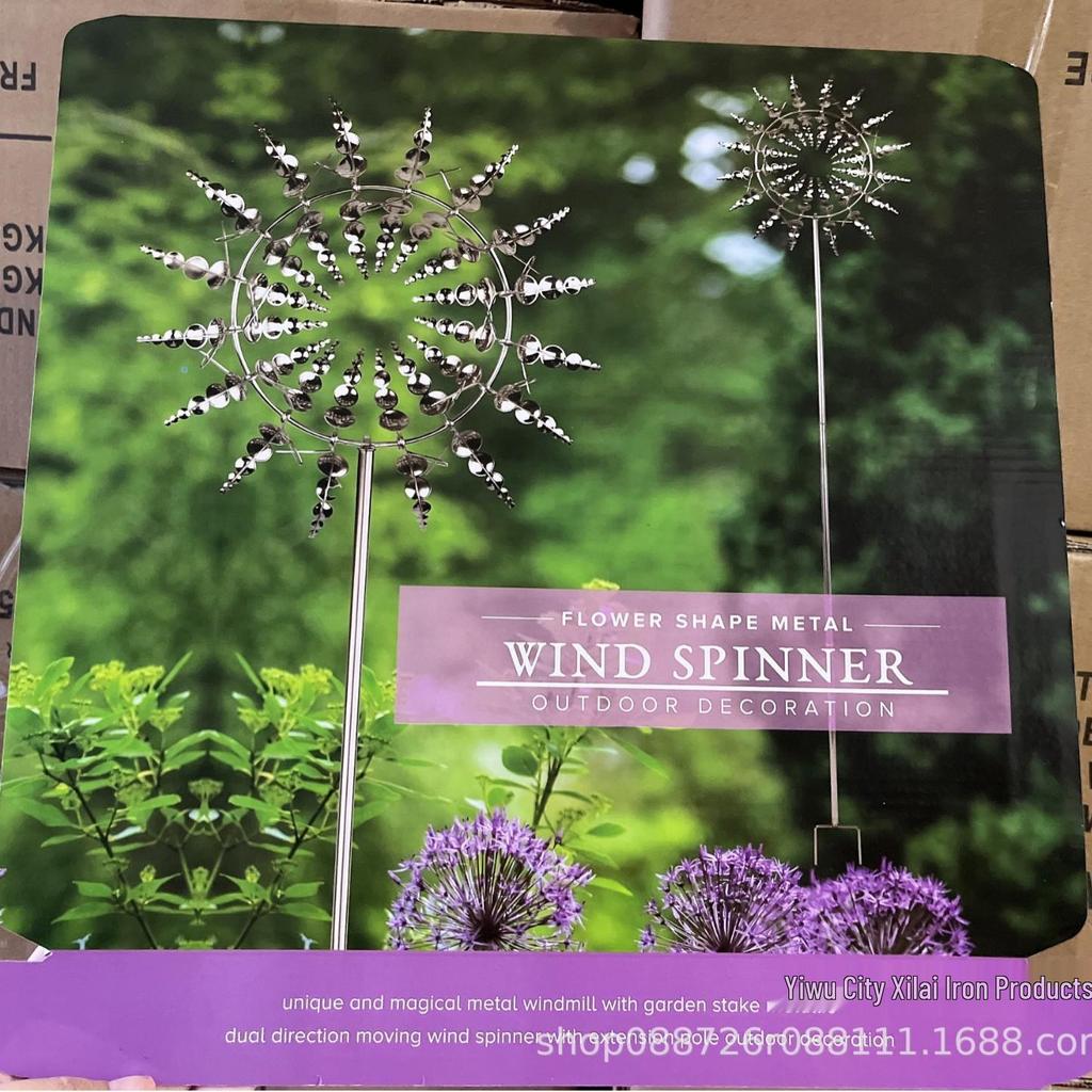 Creative Outdoor Wrought Iron Windmill: Rotating Metal Garden Decoration