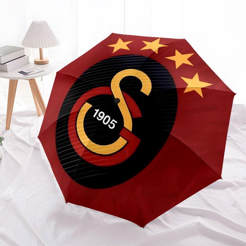 Galatasaray Logo Sticker-Official Turkish Football Club EmblemUmbrella with Cute Design,Portable 3-Fold Compact Umbrella for Men&Women,Valen