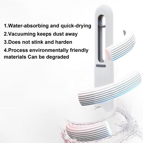 Small Desktop Mop Self-Squeezing Design Foldable Compact Size Portable Multifunctional Tabletop Handheld Cleaner Mop Tool