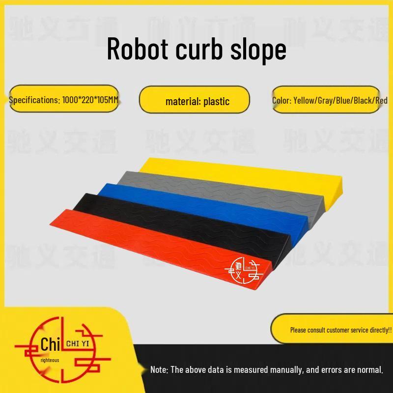 Triangular Indoor Robot Vacuum Climbing Pad - Plastic Small Step Ramp for Household Thresholds