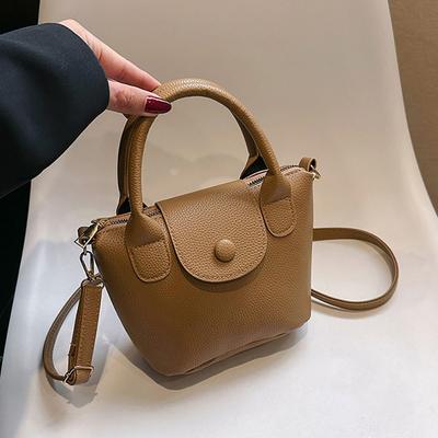 Women's Shoulder Messenger Bag  PU Leather Plain Pleated Bag Bucket Bag Tote Bags Casual Plain Handbag Crossbody Bag