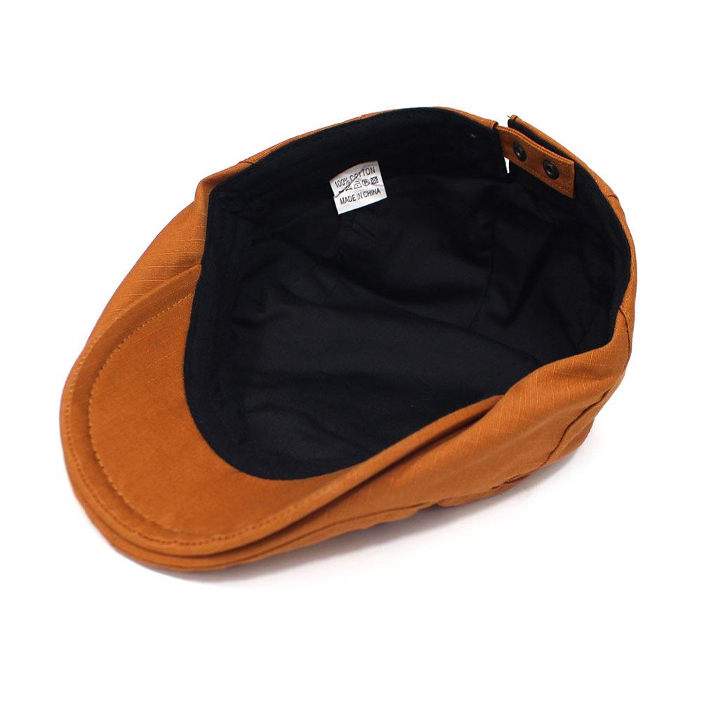 Solid-colour flat-brim cap Forward-facing cap Beret Cotton casual cap Casual cap for men and women